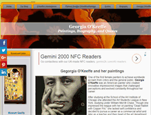 Tablet Screenshot of georgiaokeeffe.net